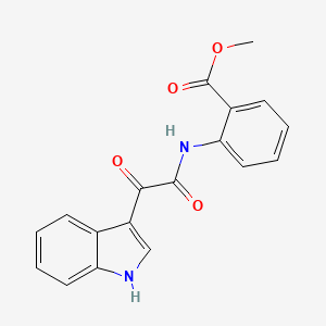 molecular formula C18H14N2O4 B5408057 methyl 2-{[1H-indol-3-yl(oxo)acetyl]amino}benzoate 