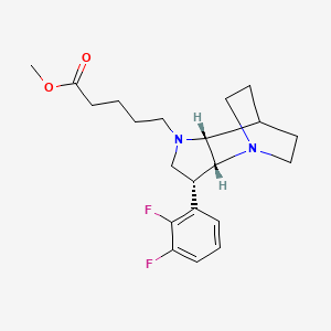 molecular formula C21H28F2N2O2 B5408077 methyl 5-[(2R,3R,6R)-3-(2,3-difluorophenyl)-1,5-diazatricyclo[5.2.2.02,6]undecan-5-yl]pentanoate 