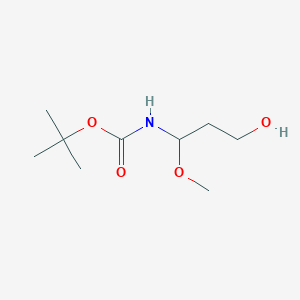Carbamic acid, (3-hydroxy-1-methoxypropyl)-, 1,1-dimethylethyl ester (9CI)