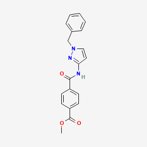 molecular formula C19H17N3O3 B5408115 methyl 4-{[(1-benzyl-1H-pyrazol-3-yl)amino]carbonyl}benzoate 