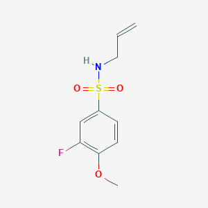 molecular formula C10H12FNO3S B5408132 N-allyl-3-fluoro-4-methoxybenzenesulfonamide 