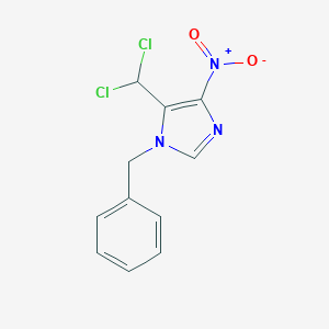molecular formula C11H9Cl2N3O2 B054082 1-Benzyl-5-dichloromethyl-4-nitroimidazole CAS No. 122947-94-8