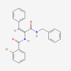 molecular formula C23H19BrN2O2 B5408302 N-{1-[(benzylamino)carbonyl]-2-phenylvinyl}-2-bromobenzamide 