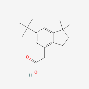 molecular formula C17H24O2 B5408404 (6-TERT-BUTYL-1,1-DIMETHYL-INDAN-4-YL)-ACETIC ACID 