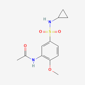 molecular formula C12H16N2O4S B5408428 N-[5-(cyclopropylsulfamoyl)-2-methoxyphenyl]acetamide 