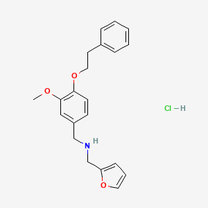 molecular formula C21H24ClNO3 B5408513 N-(furan-2-ylmethyl)-1-[3-methoxy-4-(2-phenylethoxy)phenyl]methanamine;hydrochloride 