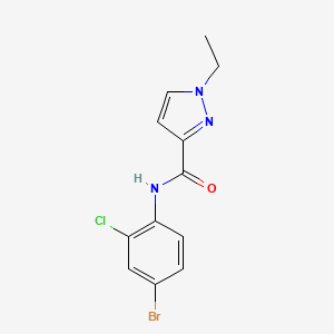 molecular formula C12H11BrClN3O B5408529 N-(4-bromo-2-chlorophenyl)-1-ethyl-1H-pyrazole-3-carboxamide 