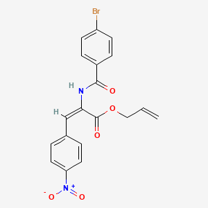 molecular formula C19H15BrN2O5 B5408634 prop-2-enyl (E)-2-[(4-bromobenzoyl)amino]-3-(4-nitrophenyl)prop-2-enoate 