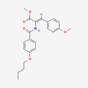 molecular formula C22H25NO5 B5408756 methyl 2-[(4-butoxybenzoyl)amino]-3-(4-methoxyphenyl)acrylate 