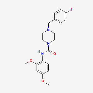 molecular formula C20H24FN3O3 B5408761 N-(2,4-dimethoxyphenyl)-4-(4-fluorobenzyl)-1-piperazinecarboxamide 