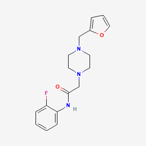molecular formula C17H20FN3O2 B5408764 N-(2-fluorophenyl)-2-[4-(furan-2-ylmethyl)piperazin-1-yl]acetamide 