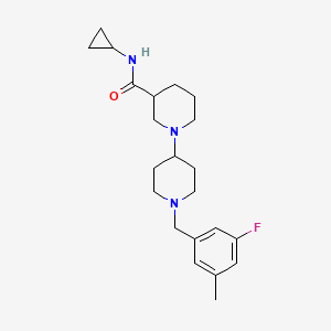 molecular formula C22H32FN3O B5408805 N-cyclopropyl-1'-(3-fluoro-5-methylbenzyl)-1,4'-bipiperidine-3-carboxamide 