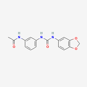 molecular formula C16H15N3O4 B5408885 N-(3-{[(2H-13-BENZODIOXOL-5-YL)CARBAMOYL]AMINO}PHENYL)ACETAMIDE 