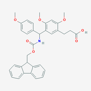 5-((((9H-Fluoren-9-ylmethoxy)carbonyl)amino)(4-methoxyphenyl)methyl)-2,4-dimethoxybenzenepropanoic acid