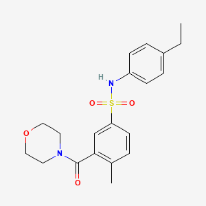 molecular formula C20H24N2O4S B5409049 N-(4-ethylphenyl)-4-methyl-3-(morpholin-4-ylcarbonyl)benzenesulfonamide 