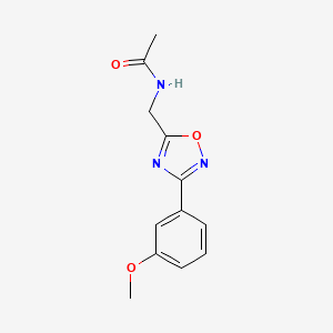 molecular formula C12H13N3O3 B5409149 N-{[3-(3-methoxyphenyl)-1,2,4-oxadiazol-5-yl]methyl}acetamide 