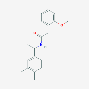 molecular formula C19H23NO2 B5409243 N-[1-(3,4-dimethylphenyl)ethyl]-2-(2-methoxyphenyl)acetamide 