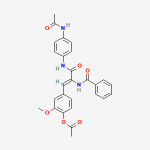 molecular formula C27H25N3O6 B5409307 [4-[(Z)-3-(4-acetamidoanilino)-2-benzamido-3-oxoprop-1-enyl]-2-methoxyphenyl] acetate 