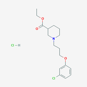 molecular formula C17H25Cl2NO3 B5409337 Ethyl 1-[3-(3-chlorophenoxy)propyl]piperidine-3-carboxylate;hydrochloride 