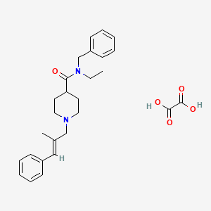 molecular formula C27H34N2O5 B5409370 N-benzyl-N-ethyl-1-[(E)-2-methyl-3-phenylprop-2-enyl]piperidine-4-carboxamide;oxalic acid 