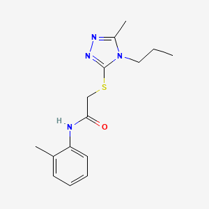 molecular formula C15H20N4OS B5409404 N-(2-methylphenyl)-2-[(5-methyl-4-propyl-4H-1,2,4-triazol-3-yl)sulfanyl]acetamide 