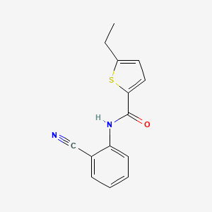 molecular formula C14H12N2OS B5409474 N-(2-cyanophenyl)-5-ethylthiophene-2-carboxamide 
