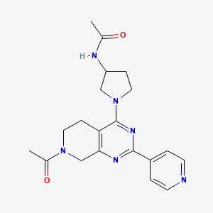 molecular formula C20H24N6O2 B5409546 N-[1-(7-acetyl-2-pyridin-4-yl-5,6,7,8-tetrahydropyrido[3,4-d]pyrimidin-4-yl)pyrrolidin-3-yl]acetamide 