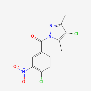 molecular formula C12H9Cl2N3O3 B5409637 4-chloro-1-(4-chloro-3-nitrobenzoyl)-3,5-dimethyl-1H-pyrazole 