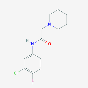 molecular formula C13H16ClFN2O B5409702 N-(3-chloro-4-fluorophenyl)-2-(piperidin-1-yl)acetamide 