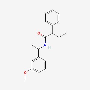 molecular formula C19H23NO2 B5409756 N-[1-(3-methoxyphenyl)ethyl]-2-phenylbutanamide 