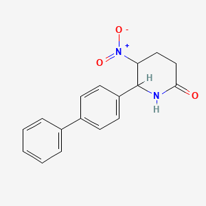 molecular formula C17H16N2O3 B5409802 6-(Biphenyl-4-yl)-5-nitropiperidin-2-one 