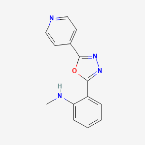 molecular formula C14H12N4O B5409881 N-methyl-2-(5-pyridin-4-yl-1,3,4-oxadiazol-2-yl)aniline 