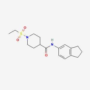 molecular formula C17H24N2O3S B5409988 N-(2,3-dihydro-1H-inden-5-yl)-1-(ethylsulfonyl)-4-piperidinecarboxamide 