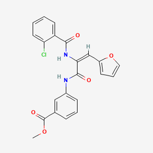 molecular formula C22H17ClN2O5 B5410016 methyl 3-[[(E)-2-[(2-chlorobenzoyl)amino]-3-(furan-2-yl)prop-2-enoyl]amino]benzoate 