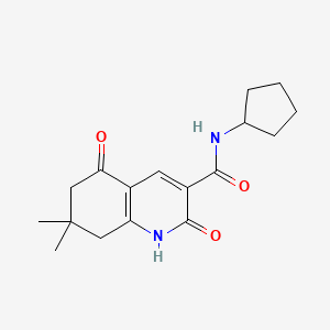 molecular formula C17H22N2O3 B5410056 N-cyclopentyl-7,7-dimethyl-2,5-dioxo-1,2,5,6,7,8-hexahydroquinoline-3-carboxamide 
