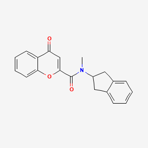 molecular formula C20H17NO3 B5410092 N-(2,3-dihydro-1H-inden-2-yl)-N-methyl-4-oxo-4H-chromene-2-carboxamide 