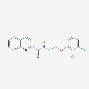 molecular formula C18H14Cl2N2O2 B5410131 N-[2-(2,3-dichlorophenoxy)ethyl]quinoline-2-carboxamide 