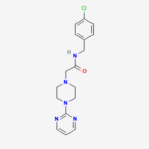 molecular formula C17H20ClN5O B5410137 N-[(4-chlorophenyl)methyl]-2-[4-(pyrimidin-2-yl)piperazin-1-yl]acetamide 