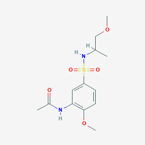 molecular formula C13H20N2O5S B5410161 N-[2-methoxy-5-(1-methoxypropan-2-ylsulfamoyl)phenyl]acetamide 