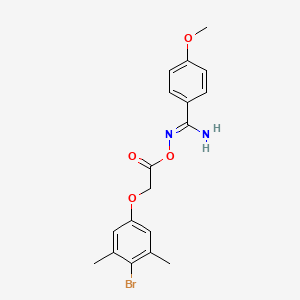 molecular formula C18H19BrN2O4 B5410256 [(Z)-[amino-(4-methoxyphenyl)methylidene]amino] 2-(4-bromo-3,5-dimethylphenoxy)acetate 