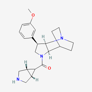 molecular formula C22H29N3O2 B5410320 rel-(2R,3R,6R)-5-[rel-(1R,5S,6r)-3-azabicyclo[3.1.0]hex-6-ylcarbonyl]-3-(3-methoxyphenyl)-1,5-diazatricyclo[5.2.2.0~2,6~]undecane dihydrochloride 