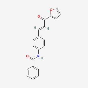 molecular formula C20H15NO3 B5410343 N-[4-[(E)-3-(furan-2-yl)-3-oxoprop-1-enyl]phenyl]benzamide 
