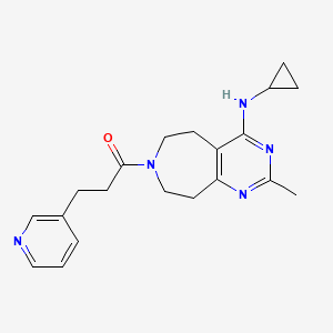 molecular formula C20H25N5O B5410368 N-cyclopropyl-2-methyl-7-(3-pyridin-3-ylpropanoyl)-6,7,8,9-tetrahydro-5H-pyrimido[4,5-d]azepin-4-amine 