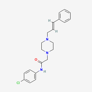 molecular formula C21H24ClN3O B5410562 N-(4-chlorophenyl)-2-{4-[(2E)-3-phenylprop-2-en-1-yl]piperazin-1-yl}acetamide 