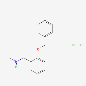 molecular formula C16H20ClNO B5410584 N-methyl-1-[2-[(4-methylphenyl)methoxy]phenyl]methanamine;hydrochloride 