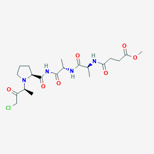 methyl 4-[[(2S)-1-[[(2S)-1-[[(2S)-1-[(2S)-4-chloro-3-oxobutan-2-yl]pyrrolidine-2-carbonyl]amino]-1-oxopropan-2-yl]amino]-1-oxopropan-2-yl]amino]-4-oxobutanoate