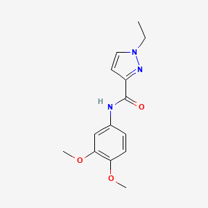 molecular formula C14H17N3O3 B5410920 N-(3,4-dimethoxyphenyl)-1-ethyl-1H-pyrazole-3-carboxamide 