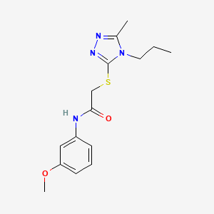 molecular formula C15H20N4O2S B5411006 N-(3-methoxyphenyl)-2-[(5-methyl-4-propyl-4H-1,2,4-triazol-3-yl)sulfanyl]acetamide 
