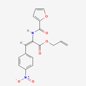 molecular formula C17H14N2O6 B5411268 prop-2-enyl (E)-2-(furan-2-carbonylamino)-3-(4-nitrophenyl)prop-2-enoate 