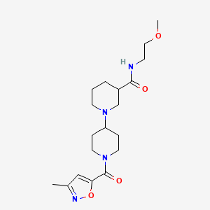 molecular formula C19H30N4O4 B5411289 N-(2-methoxyethyl)-1'-[(3-methylisoxazol-5-yl)carbonyl]-1,4'-bipiperidine-3-carboxamide 